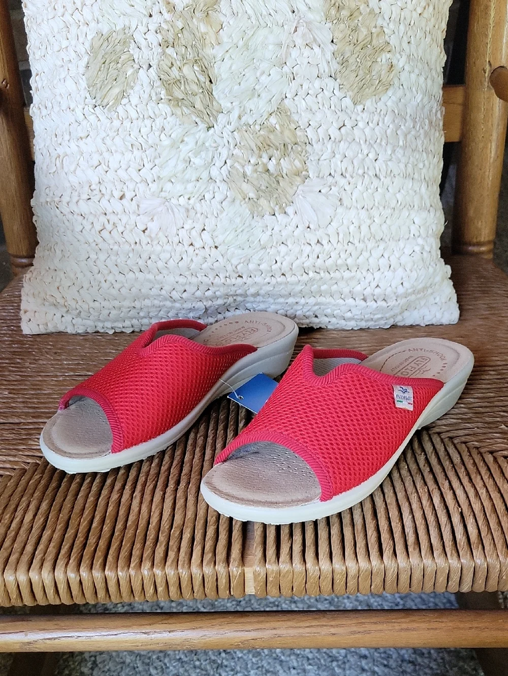 Fly Flot anatomic anti-shock red, slip on sandals, size EU35, US4, UK2.5